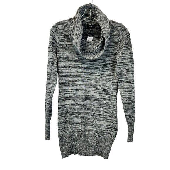 The Limited Cowl Neck Long Sleeve Pullover Tunic Sweater Gray Striped XS New - Picture 1 of 9